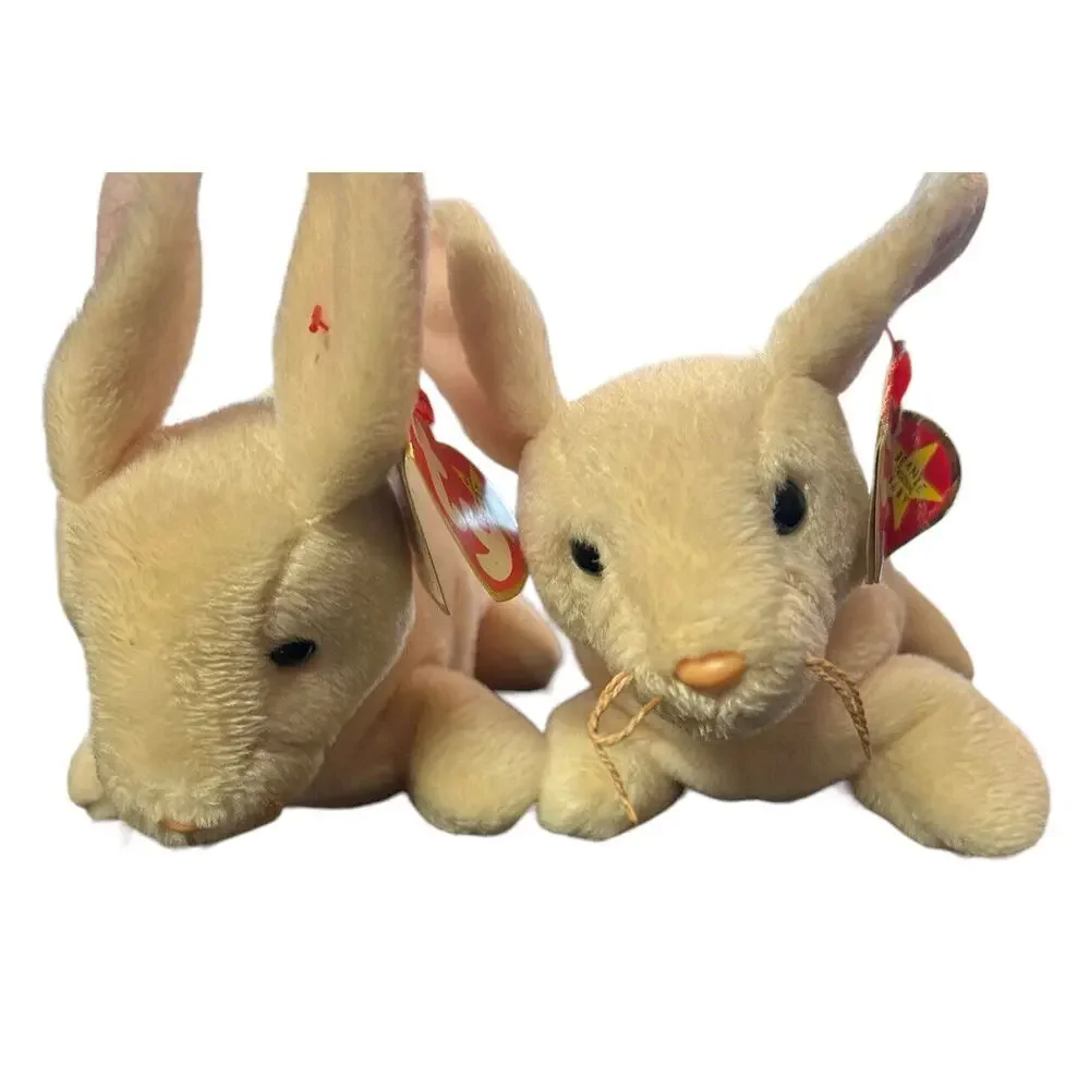 Set of 2: TY Beanie Baby Nibbler 1998 1999‎ TAG ERROR- Vintage and Retired!